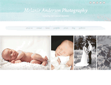 Tablet Screenshot of melanieandersonphotography.com